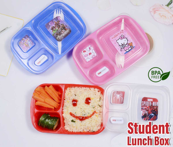Student Lunch Box Large with spoon 1000ml