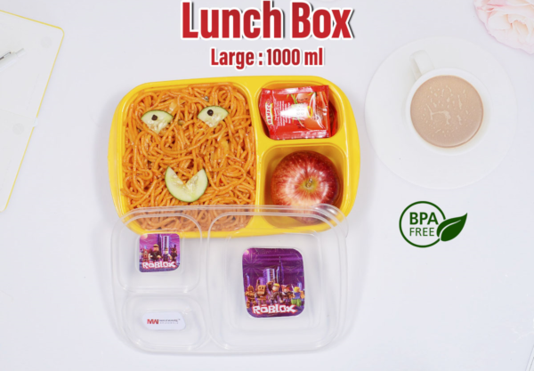 Student Lunch Box Large with spoon 1000ml - Image 2