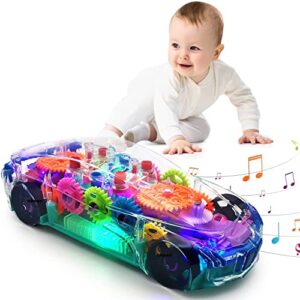 Transparent Gear Racing Car With Light And Music