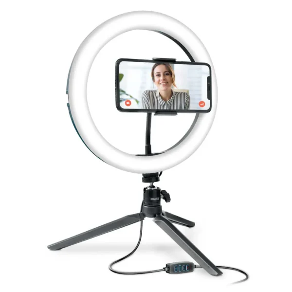 Selfie Ring Light kit with Clamp Mount, Dimmable LED Ring Light - Image 8