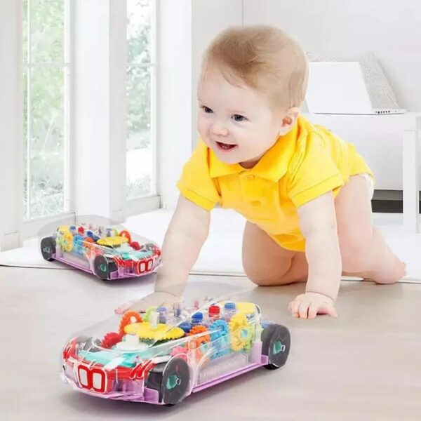 Transparent Gear Racing Car With Light And Music - Image 3