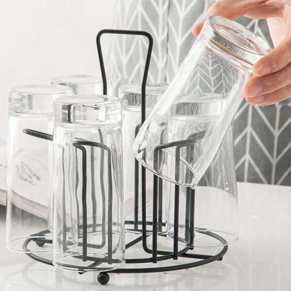 Tabletop Metal Glass Stand Round: - Image 2