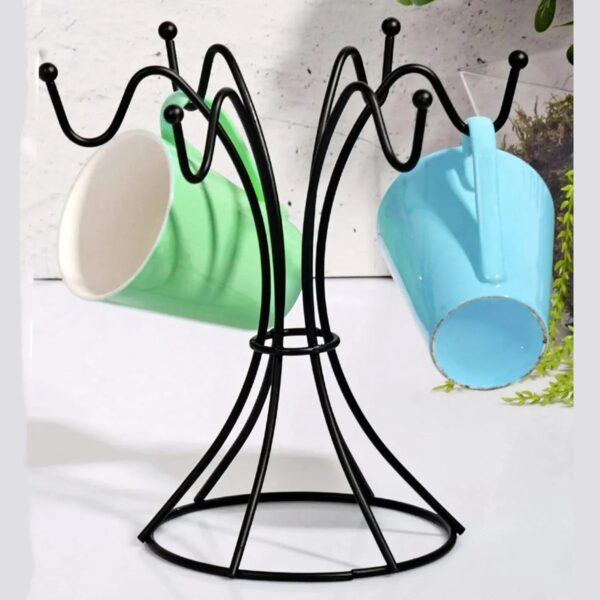 6 Hook Black  Iron Cup Hanger Black Series Cluster Cup Hanger