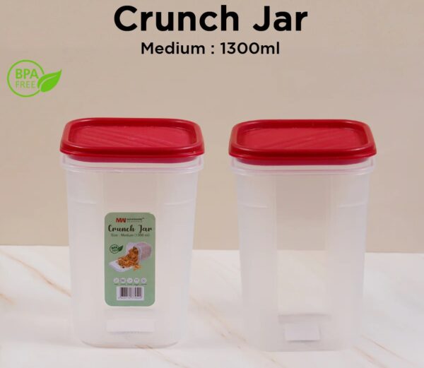 Multipurpose Airtight Crunch Jar Medium - 1300ml 