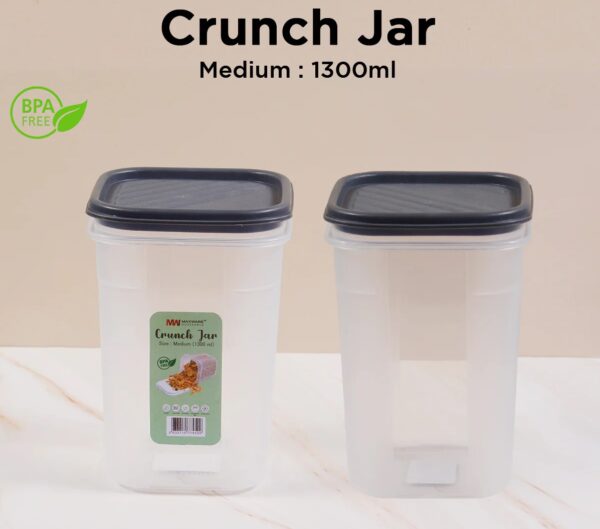 Multipurpose Airtight Crunch Jar Medium - 1300ml  - Image 4