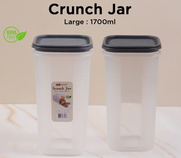 Multipurpose Airtight Crunch Jar Large - 1700ml  - Image 3