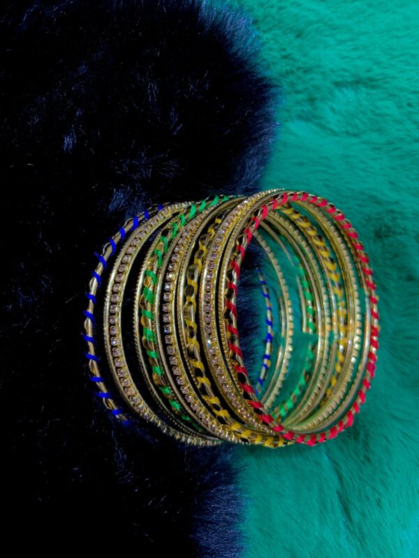 Indian Made Bangles Set of 12pcs Exclusive By Unique Fancy Jewelry