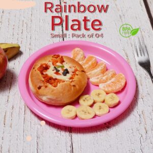 Rainbow Plate Small Pack of 4: