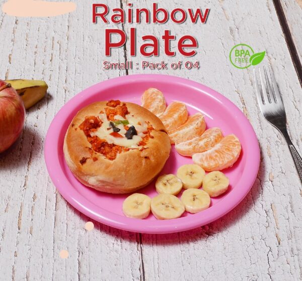 Rainbow Plate Small Pack of 4: