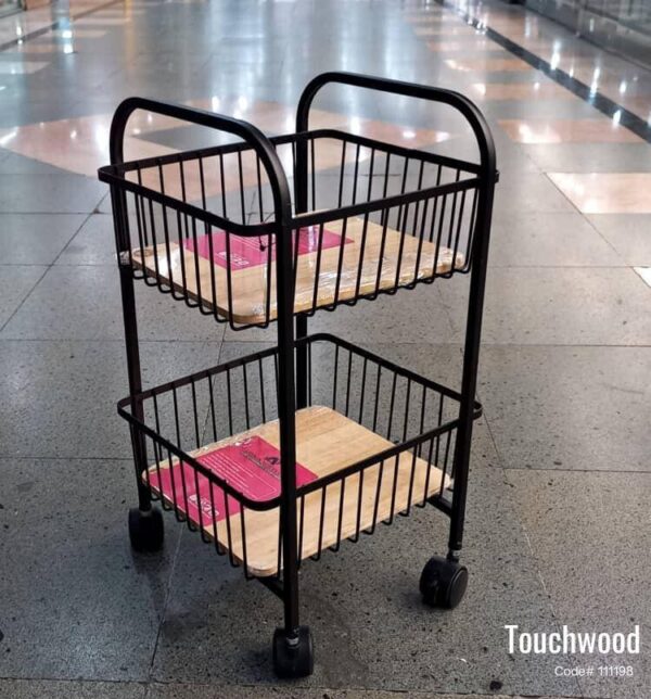 Touchwood SQUARE METAL BASE ONION BASKET 2-STEPS , (Item: code 111198)