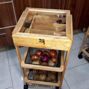 Touchwood SQUARE ONION BASKET MULTI-PURPOSE RACK 2-STEPS code 111129