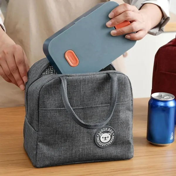 Delicate Texture Water-resistant thermal Insulated Lunch Bag - Image 4