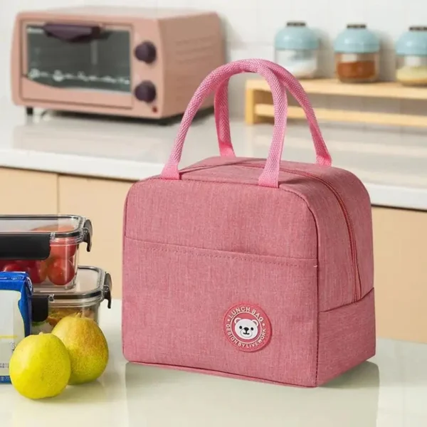 Delicate Texture Water-resistant thermal Insulated Lunch Bag - Image 5