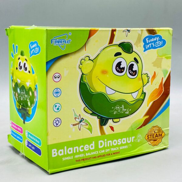 Educational Light Fingertip Gyroscope Balance Toy, Electric Wheelbarrow Dinosaur Music Unicycle Tumbler for Kids.