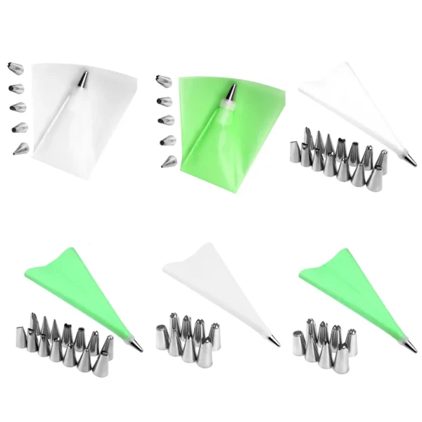 Cake Decorating Tips Set Icing Piping Cream Pastry Bag Stainless Steel Nozzle Pastry Tips Converter Cake Decorating Tools - Image 5