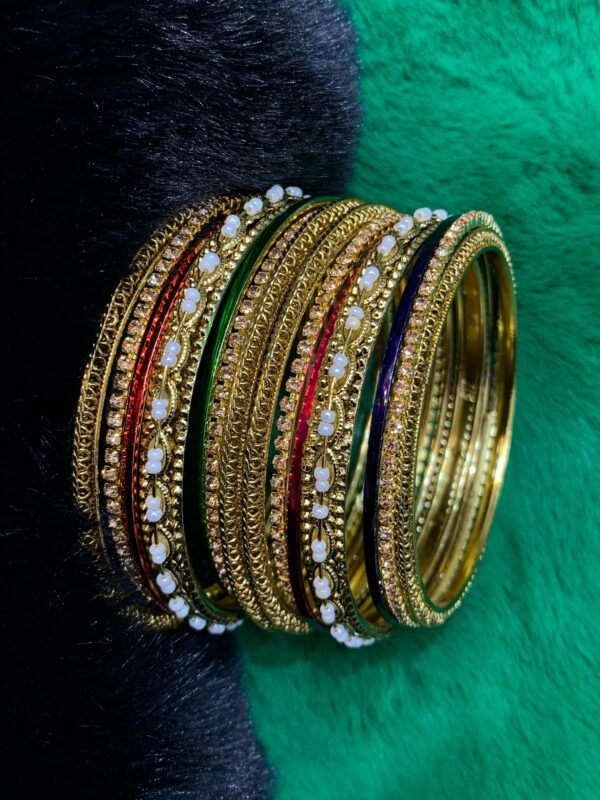 Indian Made Bangles Set of 12pcs Exclusive By Unique Fancy Jewelry