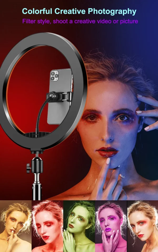 LED Ring Light 26CM/10'' LED Ring Light CXB-260 with Phone Holder - Image 5