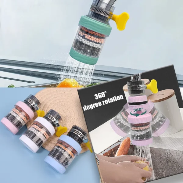 6-Layer Removable and Washable Household Faucet Filter for Home Kitchen Bathroom - Image 6