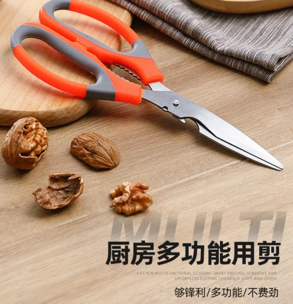 Scissor For Kitchen, Stainless Steel Scissor For Cutting Chicken, Meat, Fish, Vegetables, Multifunctional Use - Image 7