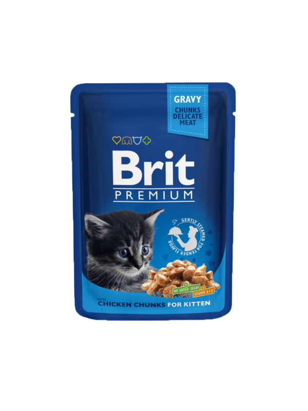 Brit Jelly With Chicken Slice For Sterilized Cat And Chicken Chunks for Kitten, 100 g. - Image 2