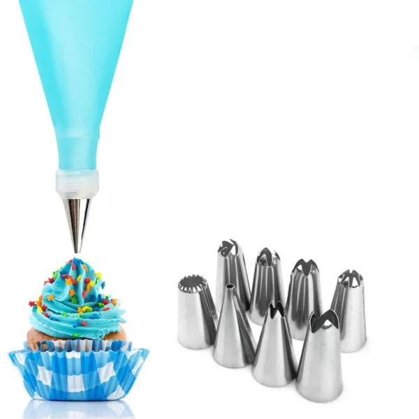 Cake Decorating Tips Set Icing Piping Cream Pastry Bag Stainless Steel Nozzle Pastry Tips Converter Cake Decorating Tools - Image 6