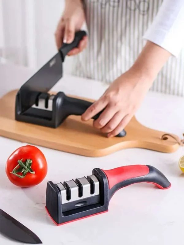 Kitchen Knife Sharpener Adjustable 4 in 1 Manual Knives and Scissor Sharpener Professional Blade Sharpening Tool Sharpener Stone