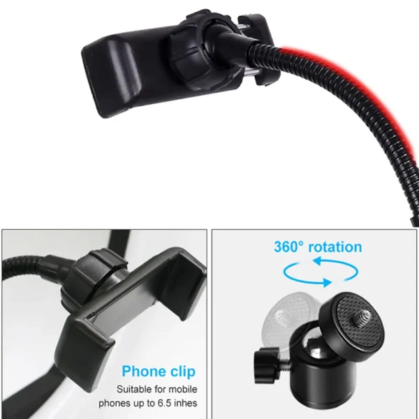 LED Ring Light 26CM/10'' LED Ring Light CXB-260 with Phone Holder - Image 6