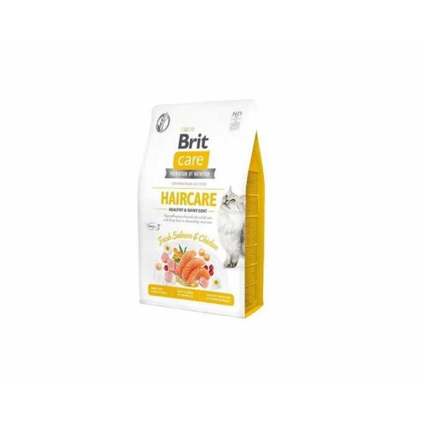 Brit Care Cat Grain-Free Haircare Healthy And Shiny Coat And Brit Care Kitten Healthy Growth, 400 g.