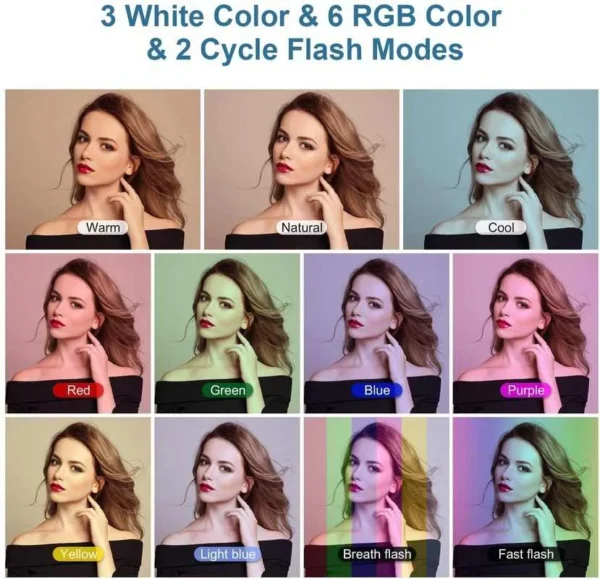 LED Ring Light 26CM/10'' LED Ring Light CXB-260 with Phone Holder - Image 7