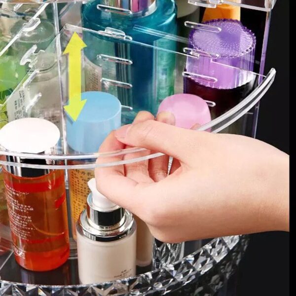 360° Rotating Makeup Organizer, Cosmetic Storage Countertop Organizer - Image 6
