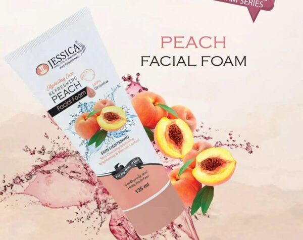 Jessica Refreshing Peach Facial Foam - 125ml - Image 2