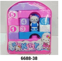 Hello Kitty Blocks with Stickers – Educational Building Blocks