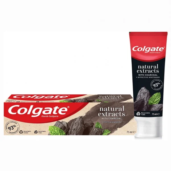 Colgate Natural Extract Charcoal & MINT Daily Whitening Toothpaste 75 ml - Image 3