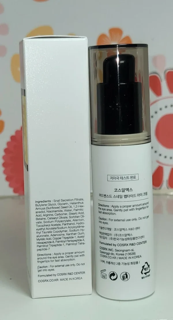 Cosrx Advanced Snail Peptide Eye Cream 25 ml. - Image 9