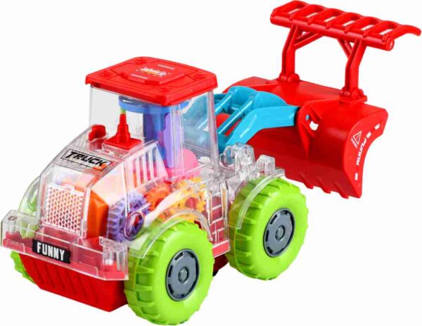 Transparent utility gear Vehicle, Rotating With Lights And Music, Toys For Kids. - Image 3