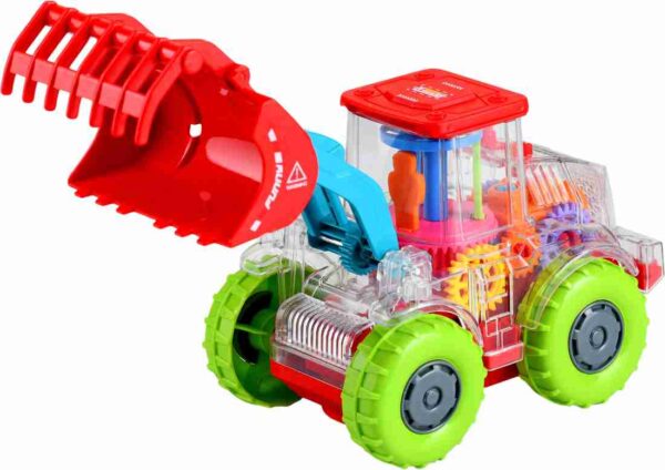 Transparent utility gear Vehicle, Rotating With Lights And Music, Toys For Kids. - Image 2
