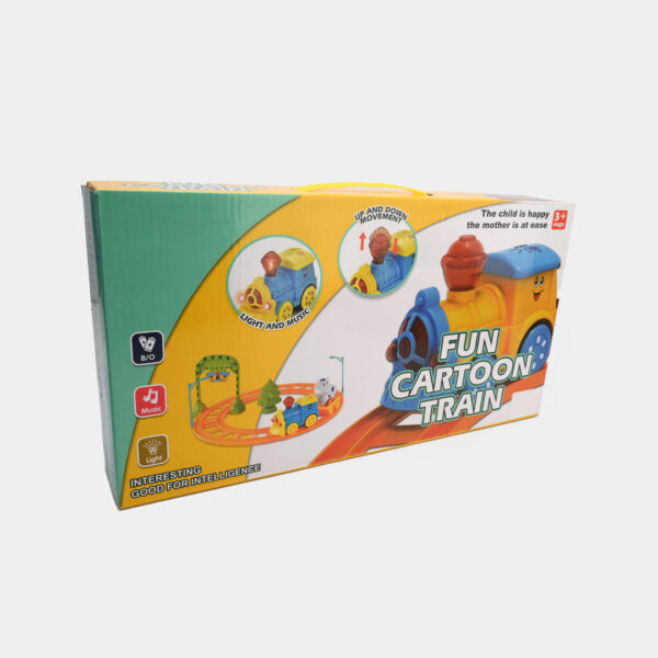 Electric Fun Cartoon Train Track Set for Kids.