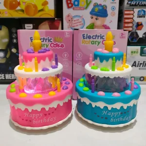 Electric Birthday Cake With Light And Music, Educational Electric Toys for Kids, 3+ Boys and Girls.