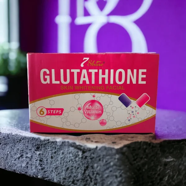 7 Shine Glutathione Skin Whitening Facial Kit 6x100ml - Image 2