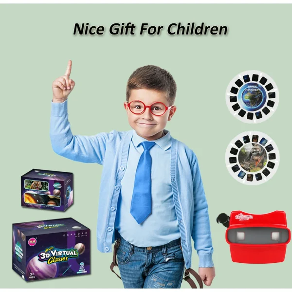 3D View Masters for Kids with 2 Reel(Red) - Image 2