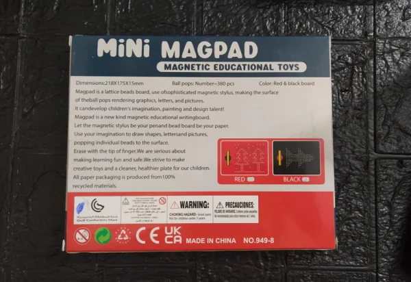 Mini Magpad Magnetic Educational Toy For Kids: - Image 2