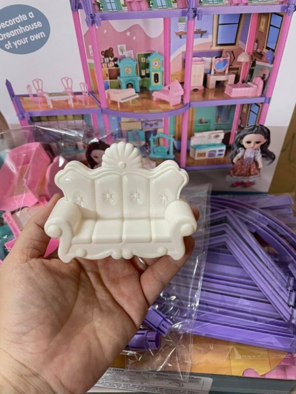 DIY Assembly Princess Cutie Villa Doll House Play Set - Image 4