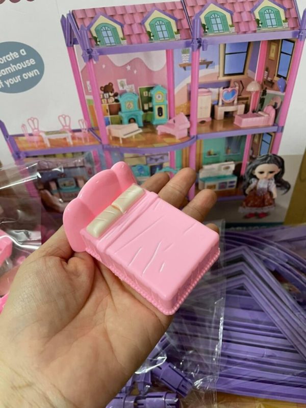 DIY Assembly Princess Cutie Villa Doll House Play Set - Image 5