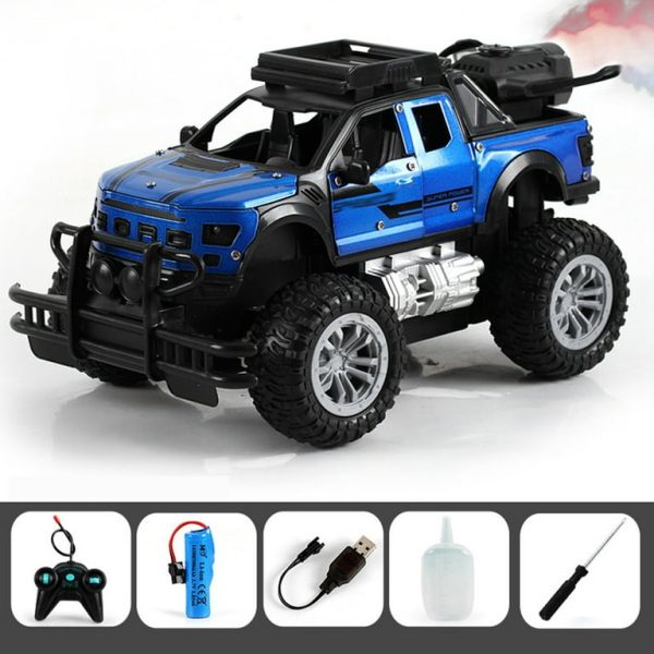 Metal Alloy Off Road Vehicle Door Opening Remote Control Vehicle Spray Off Road Vehicle, Children Toy Car For Girls And Boys.