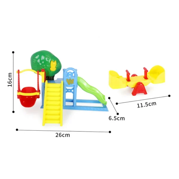 Amusement Park Toy for Kids with Slide, Seesaw & Swing - Image 4
