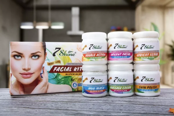 7 Shine Whitening Facial Kit  Instant Glow 500ML 6 IN 1 - Image 2