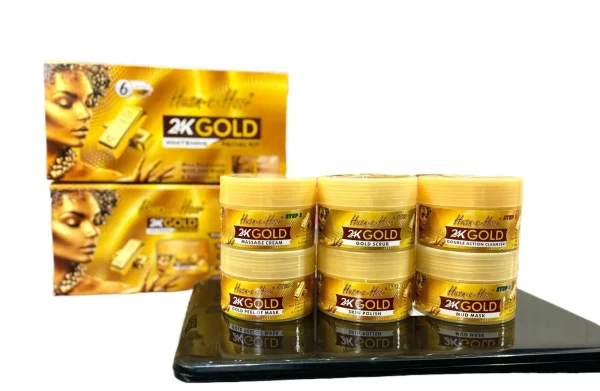 Husn-e-Hoor Gold Facial Kit | Home & Salon 300ml - Image 2