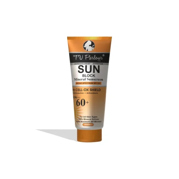 TV Parlour Vitamin C SunBlock PF60 UV protection And Anti darkening Sunscreen Cream, 120 ml.