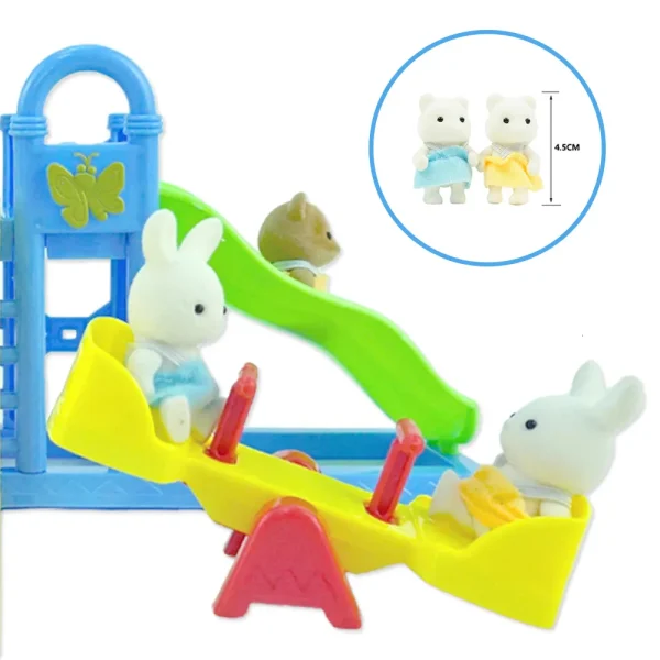 Amusement Park Toy for Kids with Slide, Seesaw & Swing - Image 5