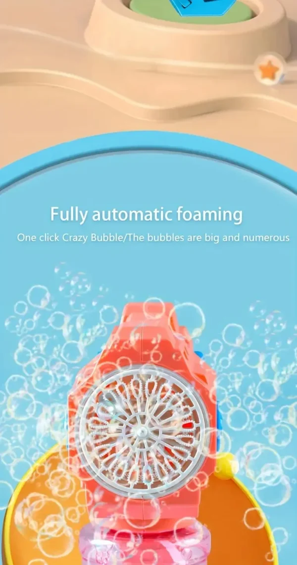 Toy for Kids, 100 ml Plastic, 10-Hole Bubble Machine, Air Games 695-1 - Image 3
